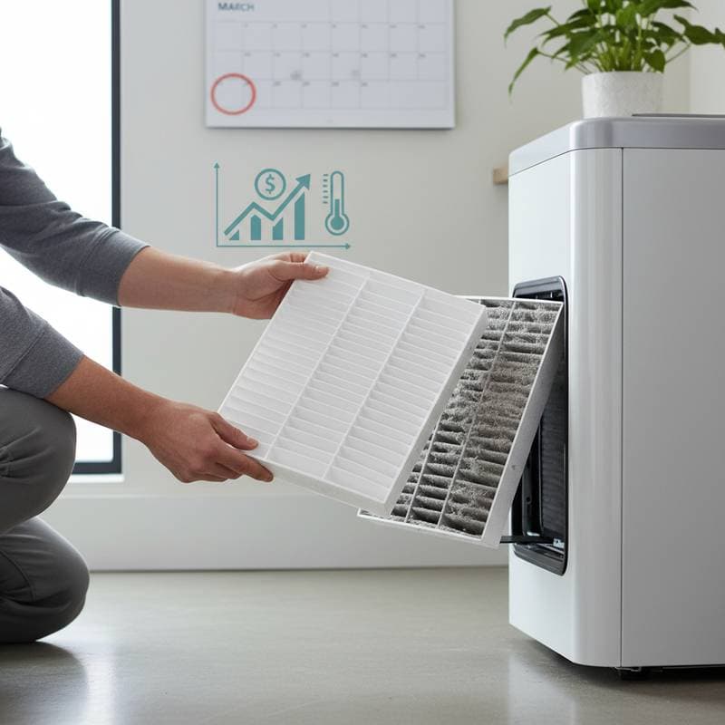 Featured image for March Filter Change Prevents Summer AC Breakdowns