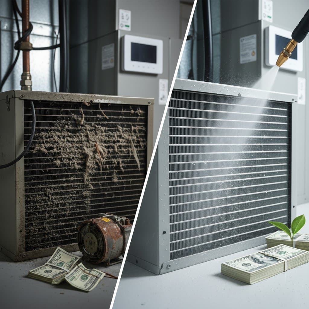 Featured image for Skip Spring AC Coil Cleaning? Expect $800+ in Costs