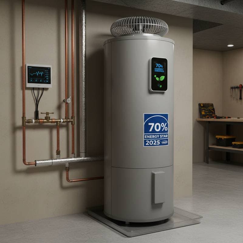 Image for Heat Pump Water Heaters Cut Energy Bills 70%