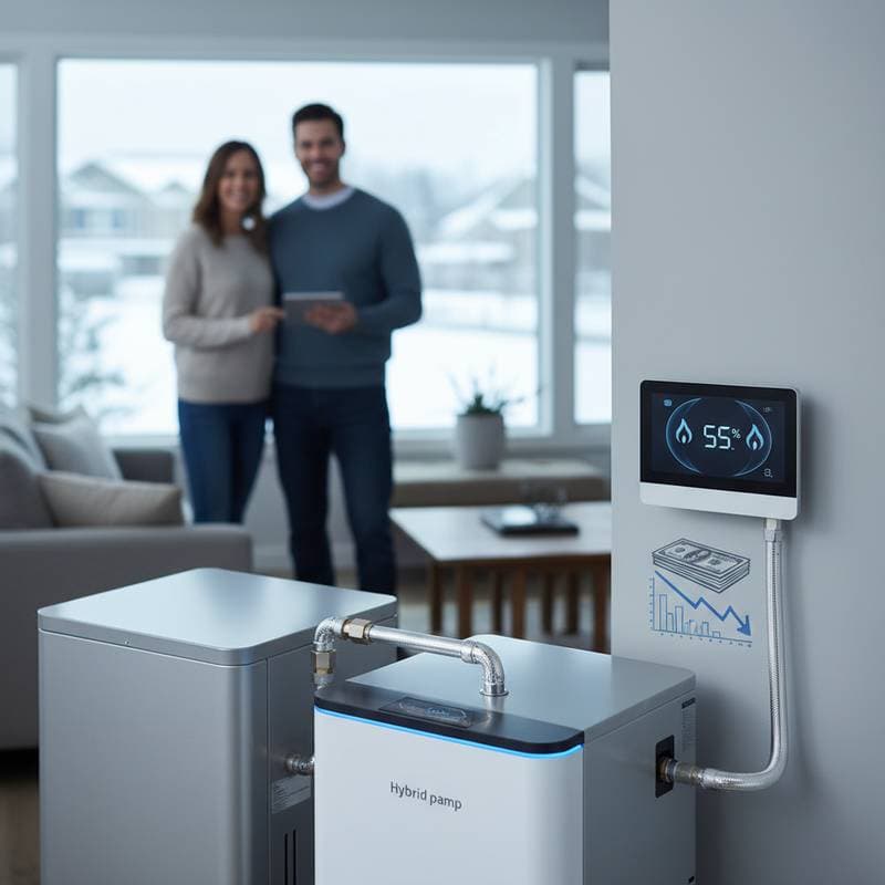 Image for Hybrid Heat Pumps Cut Winter Bills 55% vs Gas Furnaces