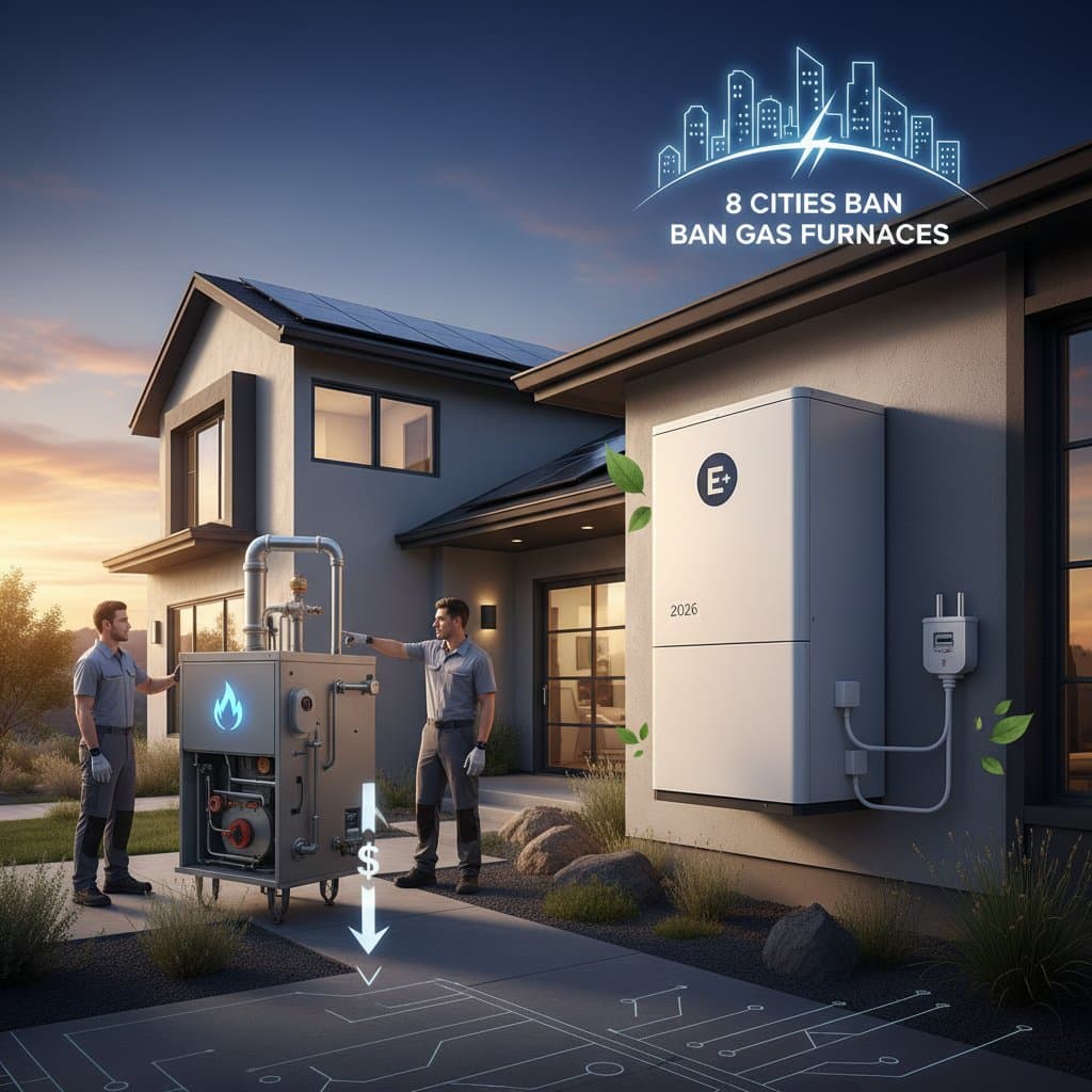 Image for 8 Cities Ban Gas Furnaces: Prep for 2026 Shift