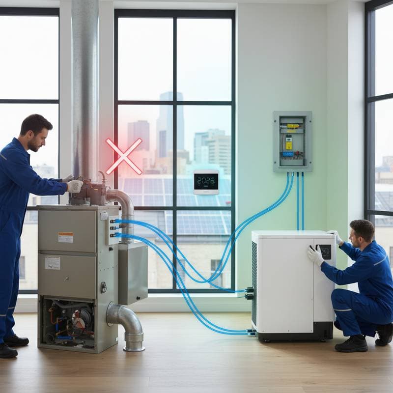 Image for 15 States Phase Out Gas Furnaces for Heat Pumps