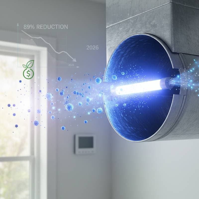 Image for UV-C Light Cuts Indoor Allergens 89% by 2026
