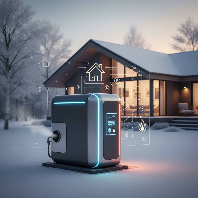 Featured image for Dual-Fuel Heat Pumps Cut Winter Bills by 55%