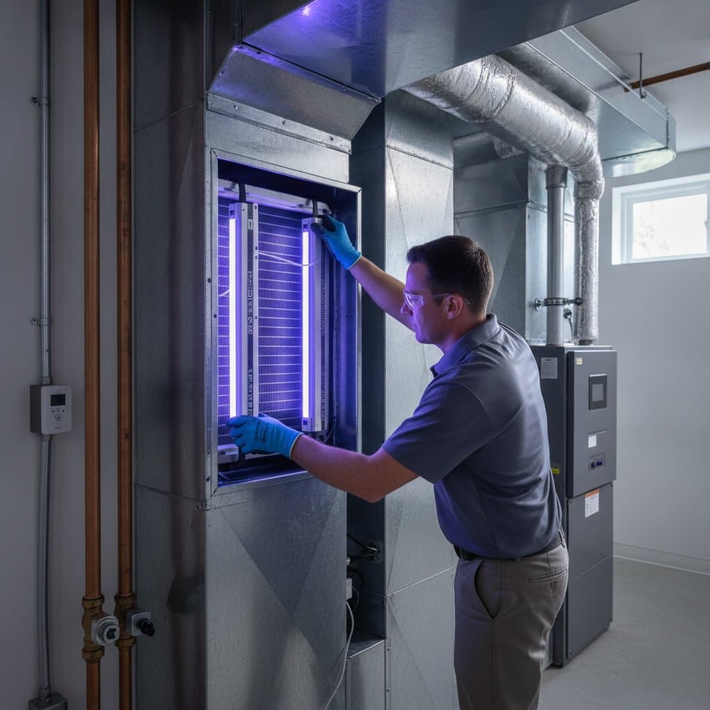 Featured image for Why HVAC Pros Now Install UV-C Light Systems for Cleaner Air