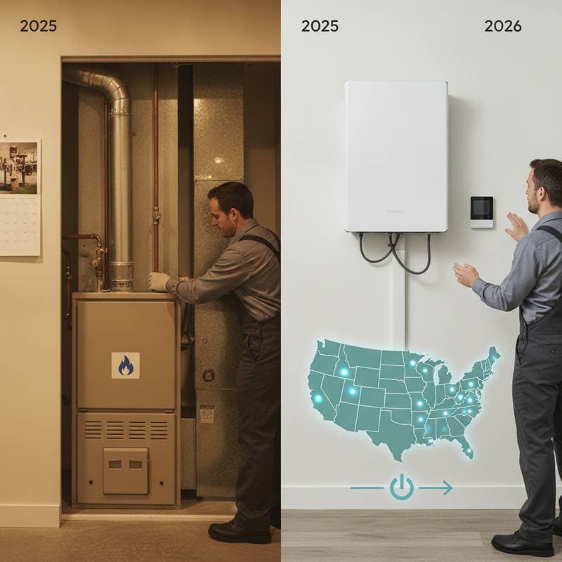 Image for 8 States Banning Gas Furnaces: 2026 Changes Explained